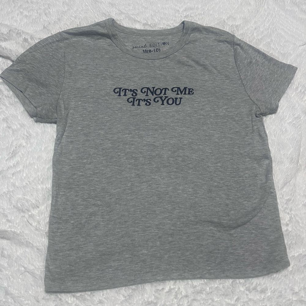 Gray Graphic crop top